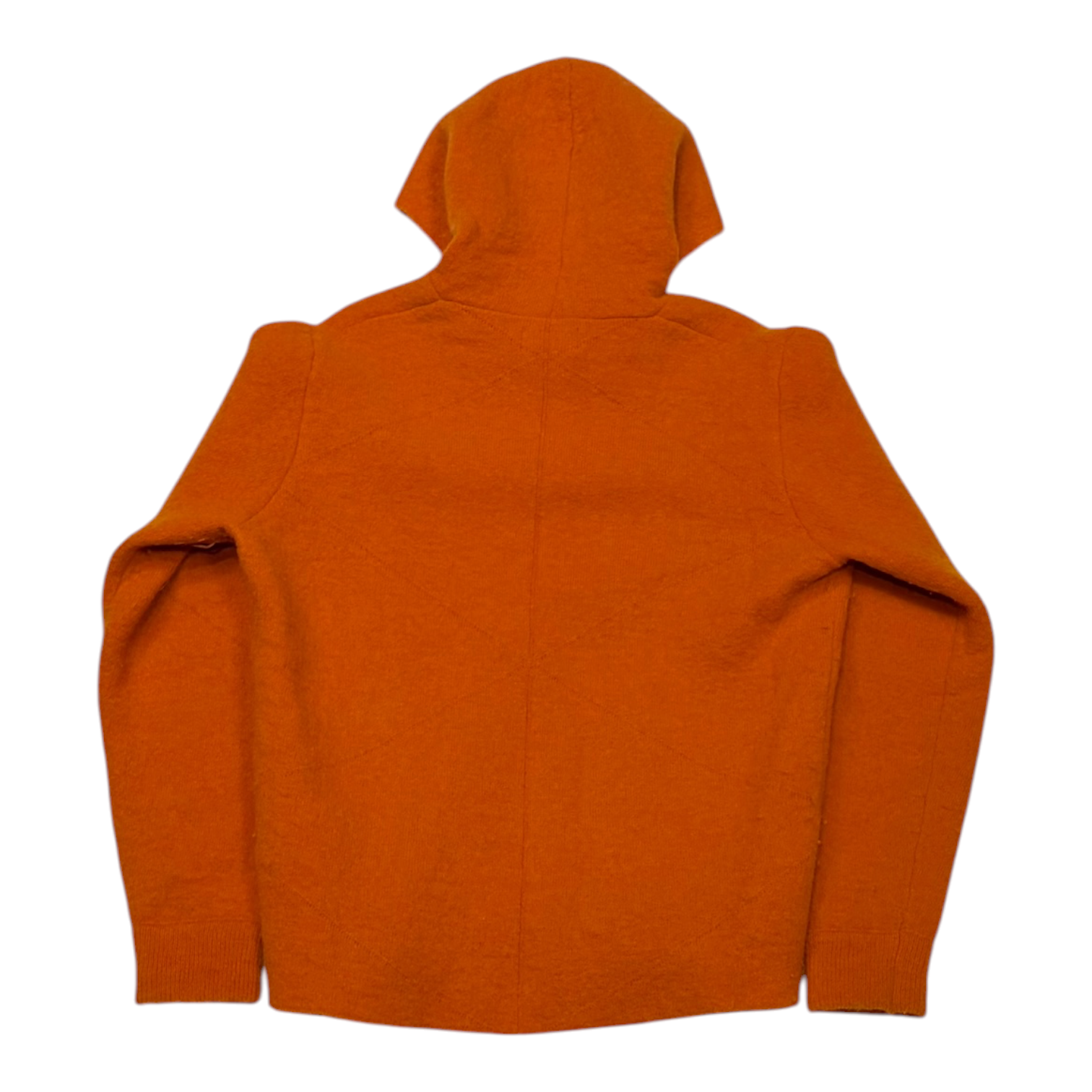 Stone Island Double Mohair/Wool Orange Knitted Hoodie