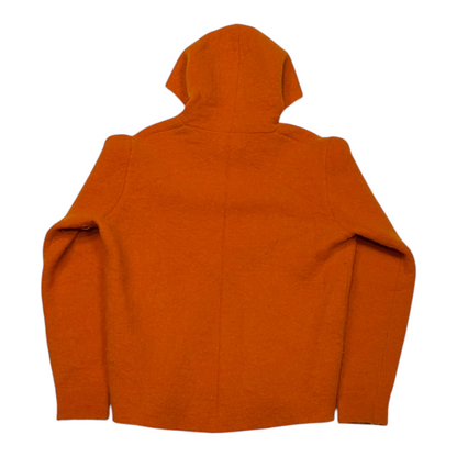 Stone Island Double Mohair/Wool Orange Knitted Hoodie