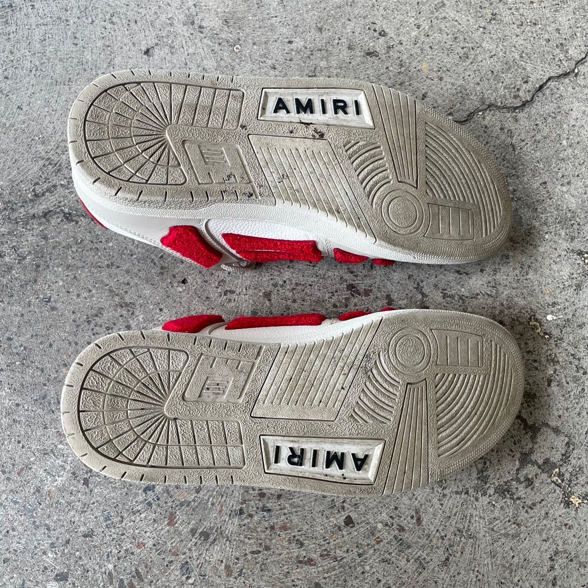 AMIRI Skel Top Low White Red Chenille