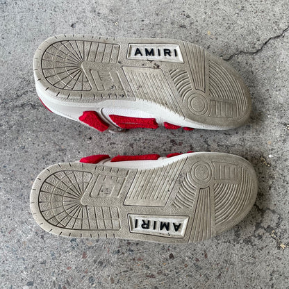 AMIRI Skel Top Low White Red Chenille
