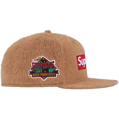 Supreme Mohair Box Logo New Era Cap Camel