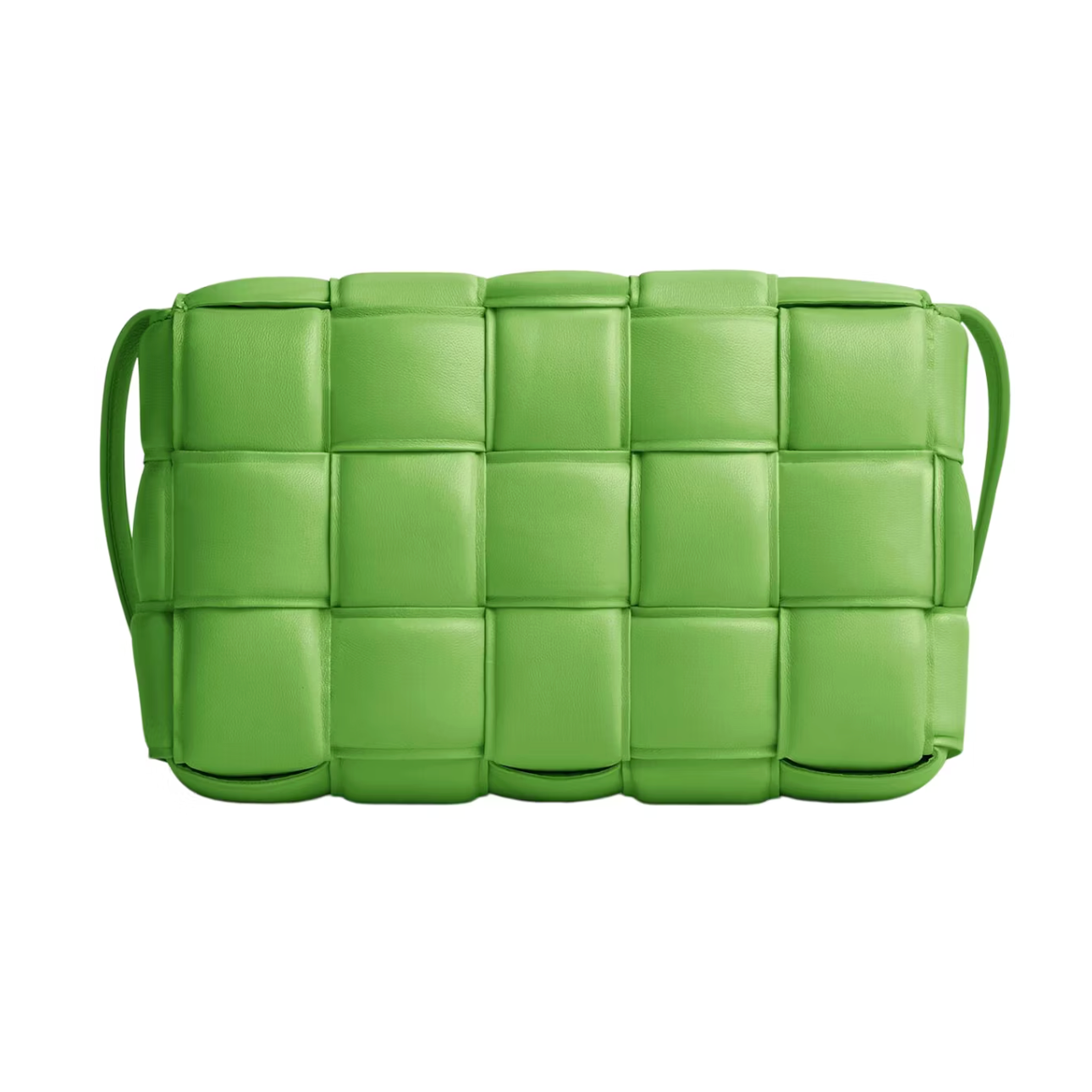 Bottega Veneta Padded Intreccio Cassette Crossbody Bag Acid Green