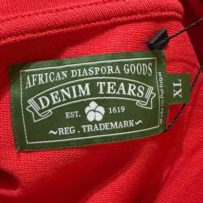 Denim Tears Long Sleeve Cotton Wreath T-shirt Red