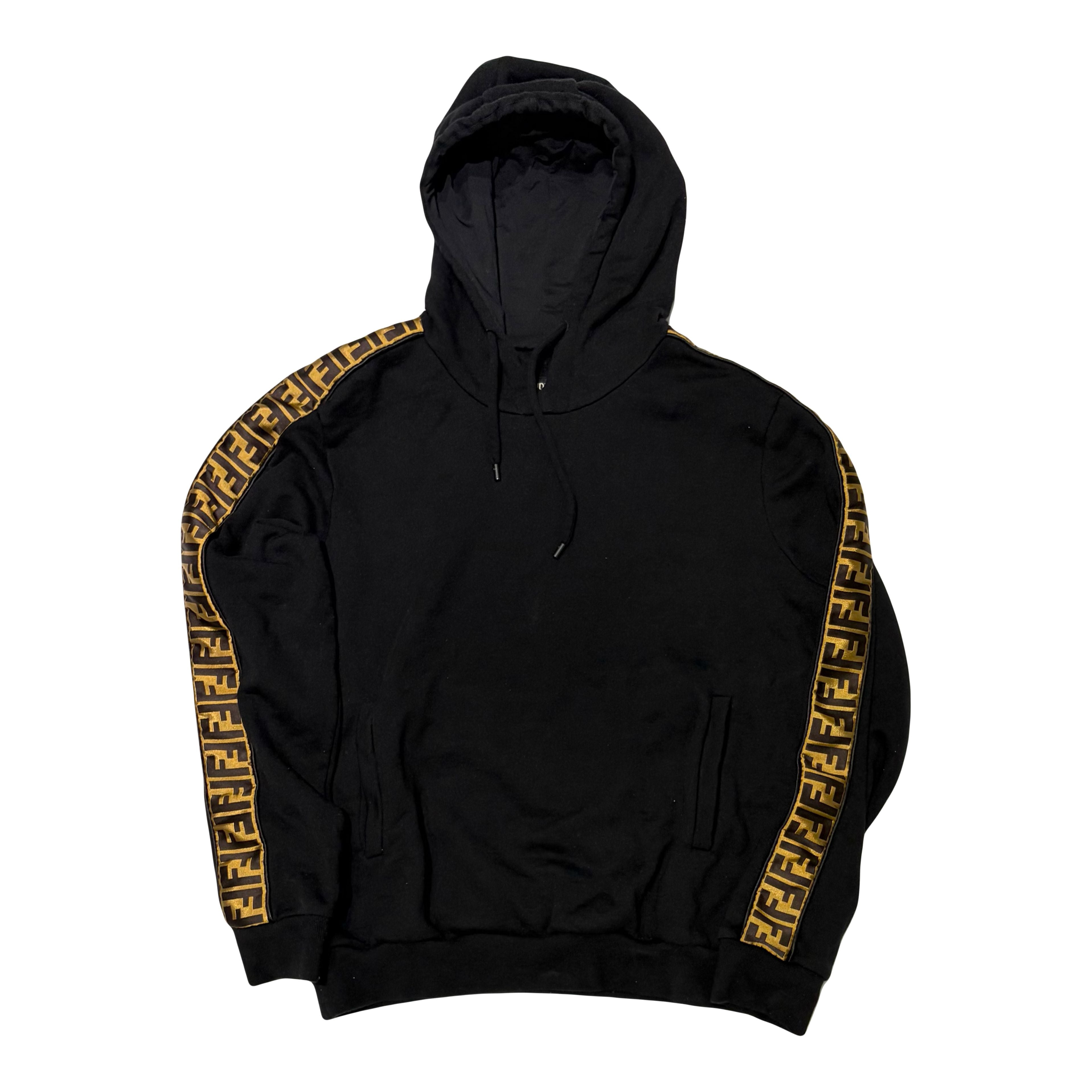 Fendi Tape Hoodie Black