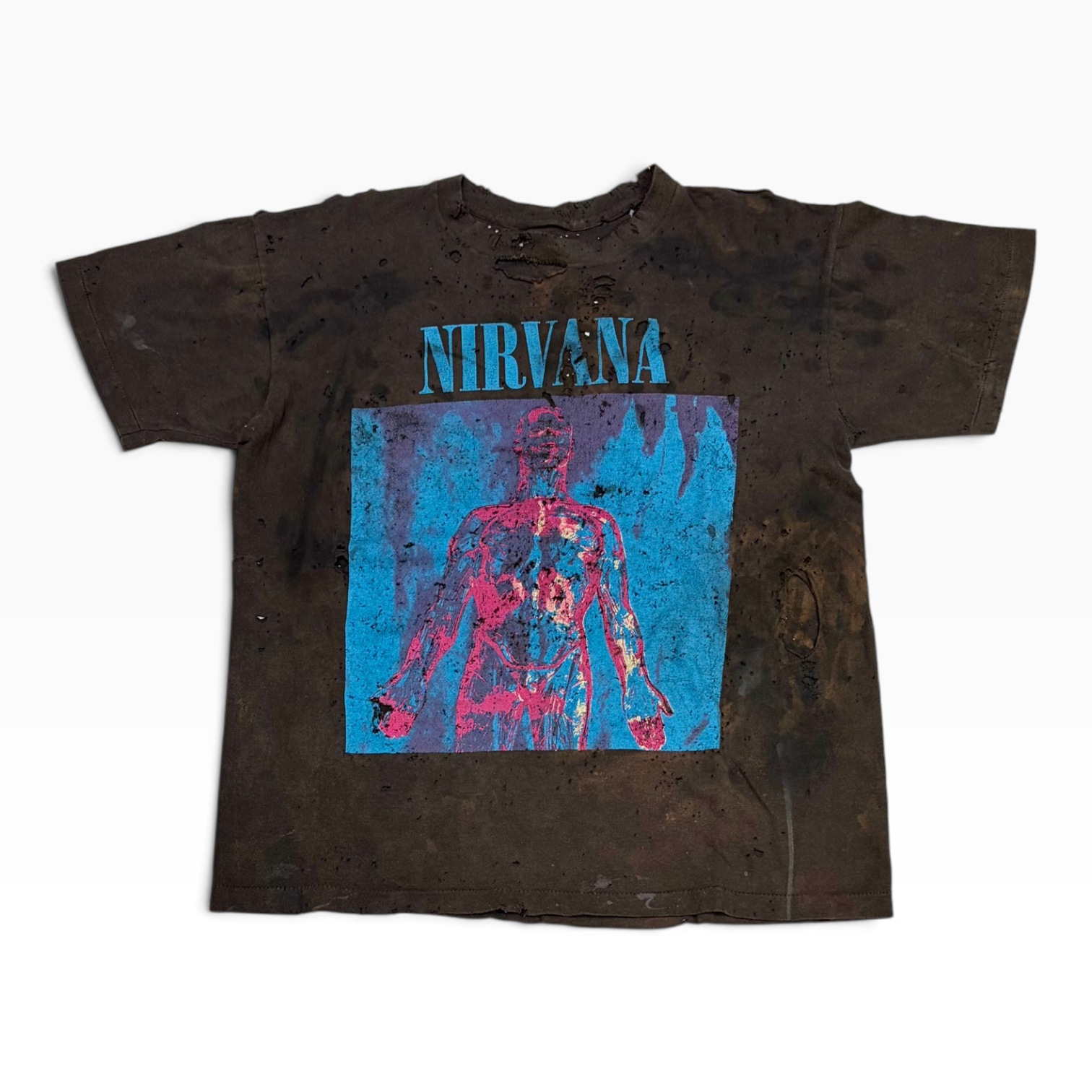 90's Nirvana Sliver Thrashed Tee Black