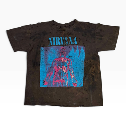 90's Nirvana Sliver Thrashed Tee Black