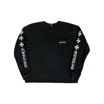 Chrome Hearts Cross Lettering LS Tee Black