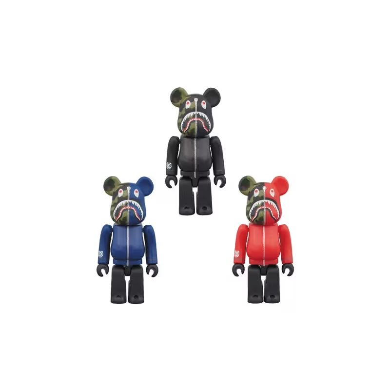 Bearbrick x Bape 1st Camo Shark 100% (Set of 3)
