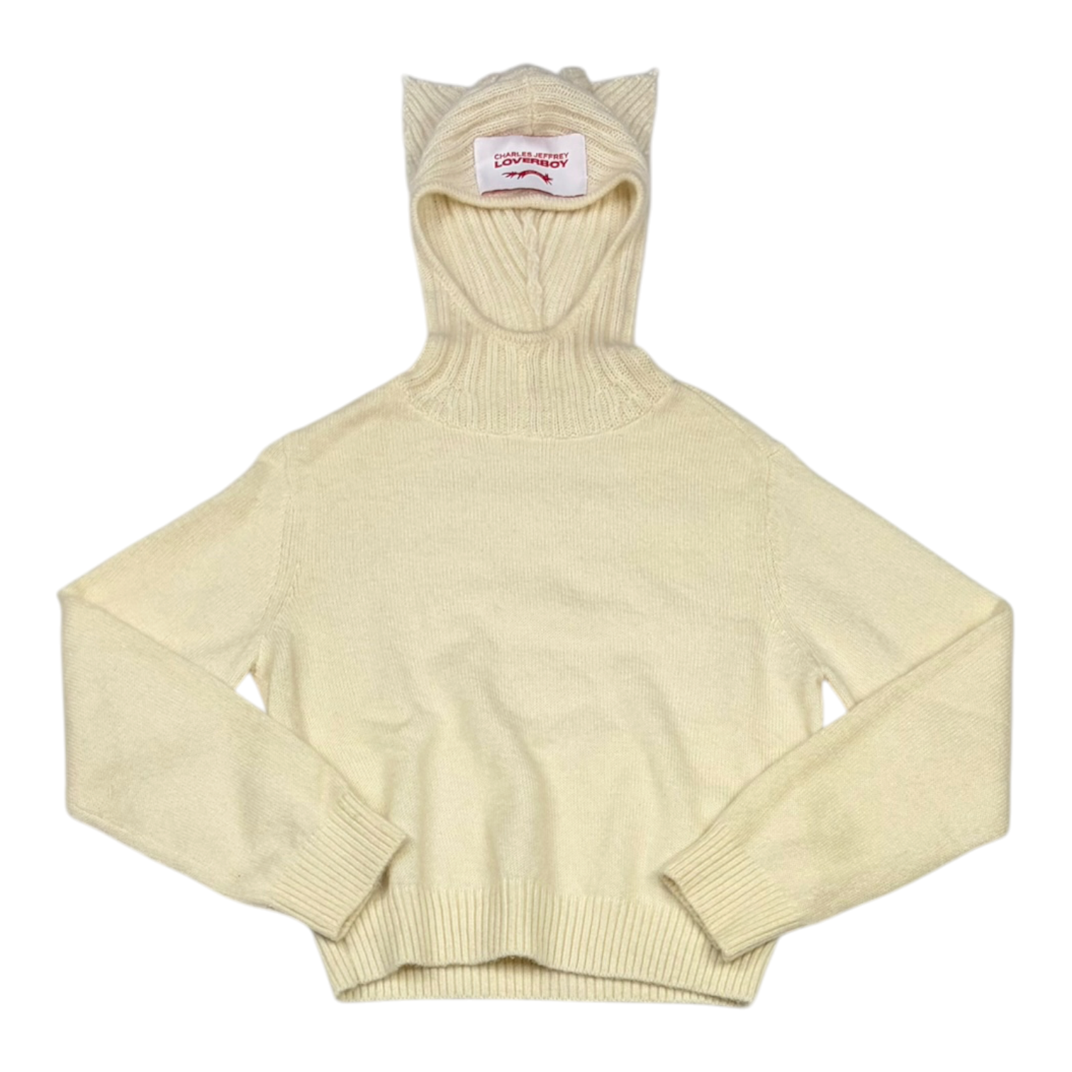 Charles Jeffrey Loverboy Ears Balaclava Sweater Off-white