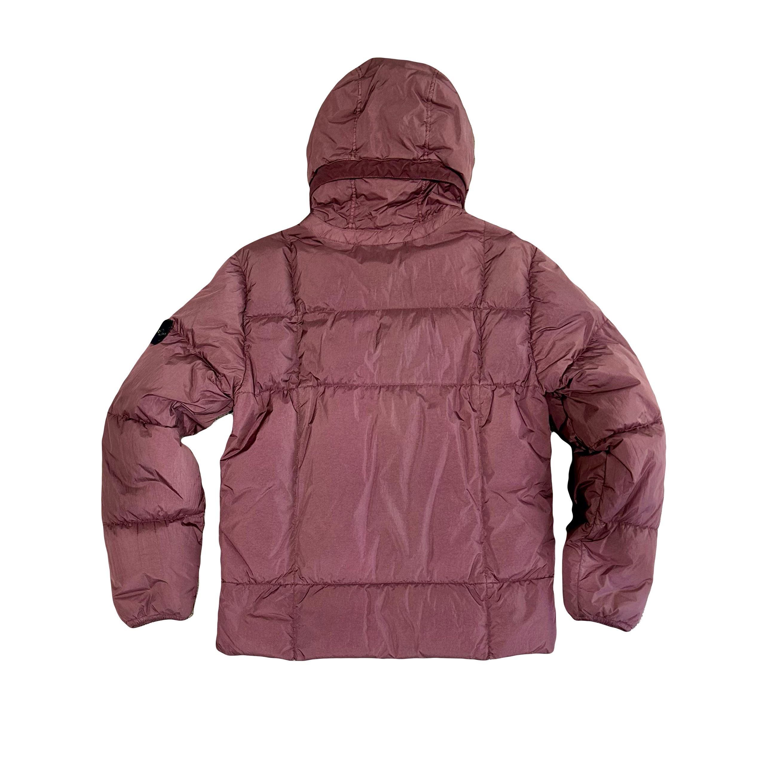 Stone Island Garment Dyed Crinkle NY Down Jacket Burgundy
