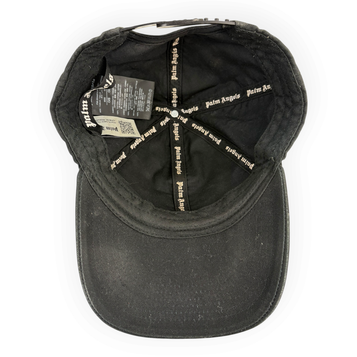 Palm Angels Logo Embroidered Baseball Cap Black