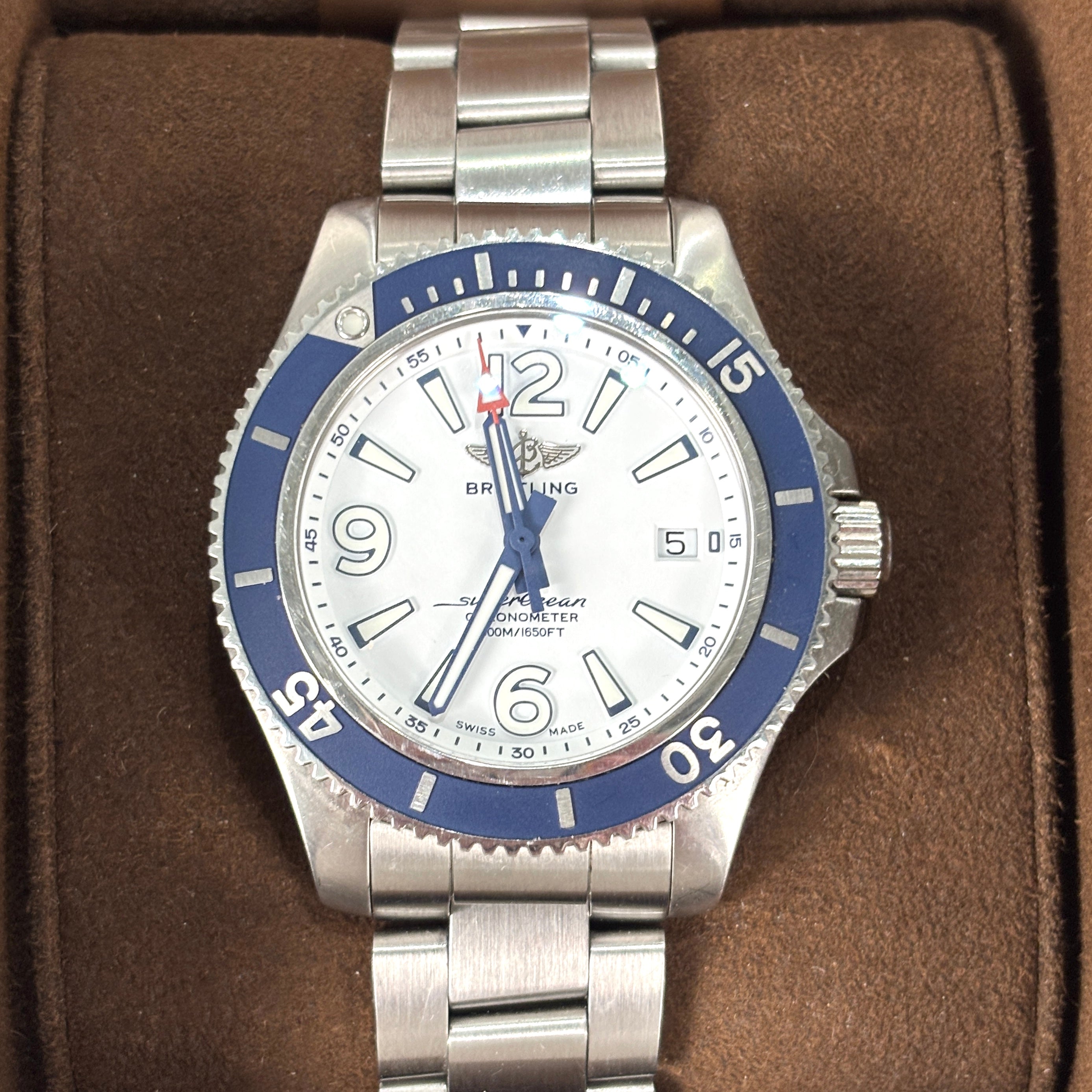 Breitling Superocean 42 White Dial Stainless Steel Men's Watch
