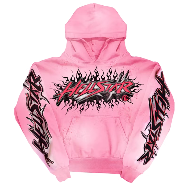 Hellstar Brainwashed Without Brain Hoodie Pink