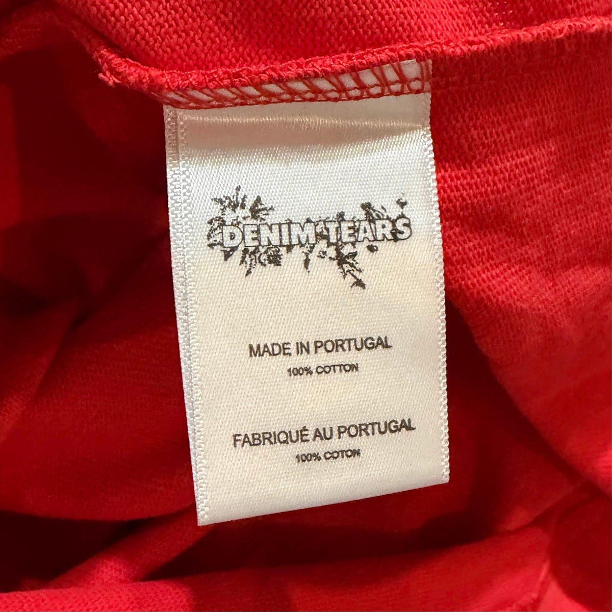 Denim Tears Long Sleeve Cotton Wreath T-shirt Red