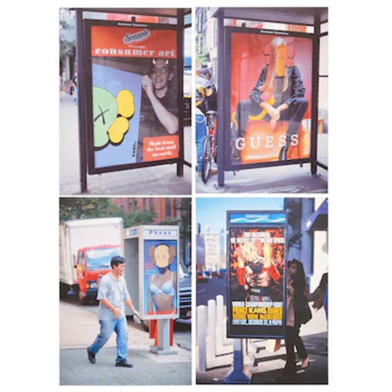 Kaws Postcard Set of 4 Bus Shelters