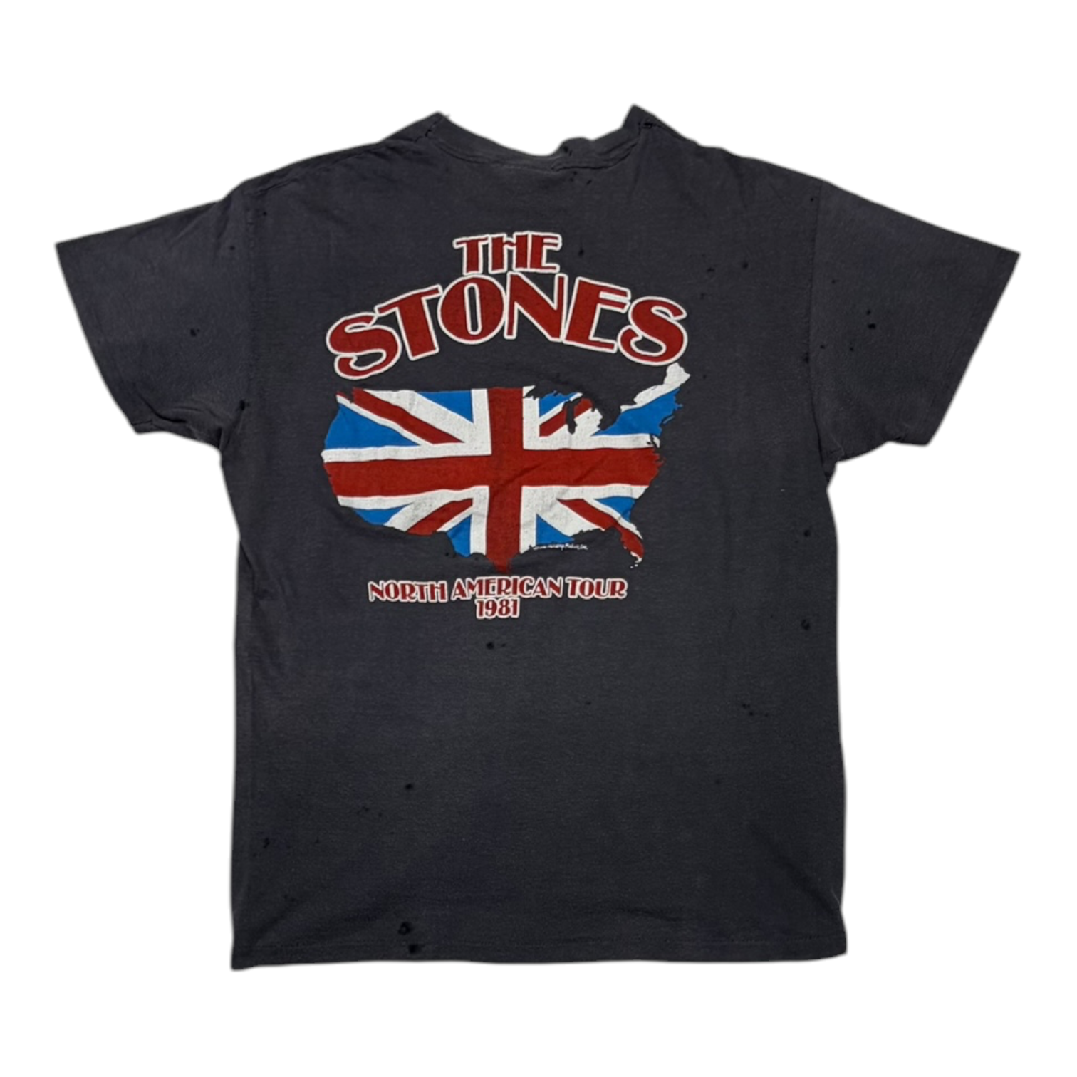 1981 The Rolling Stones North American Tour Tee Black