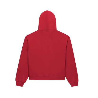 Sp5der Angel Number Zip Hoodie Merlot