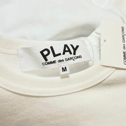Comme des Garcons PLAY Play Camouflage Double Heart T-shirt White