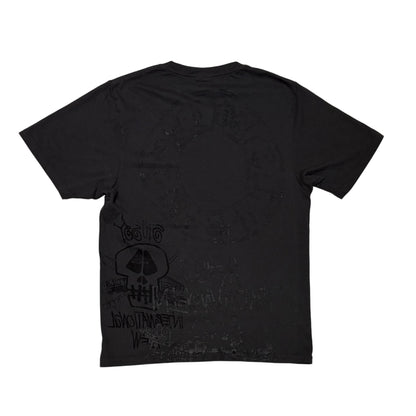 Stussy Skulls Tee Pigment Dyed Faded Black