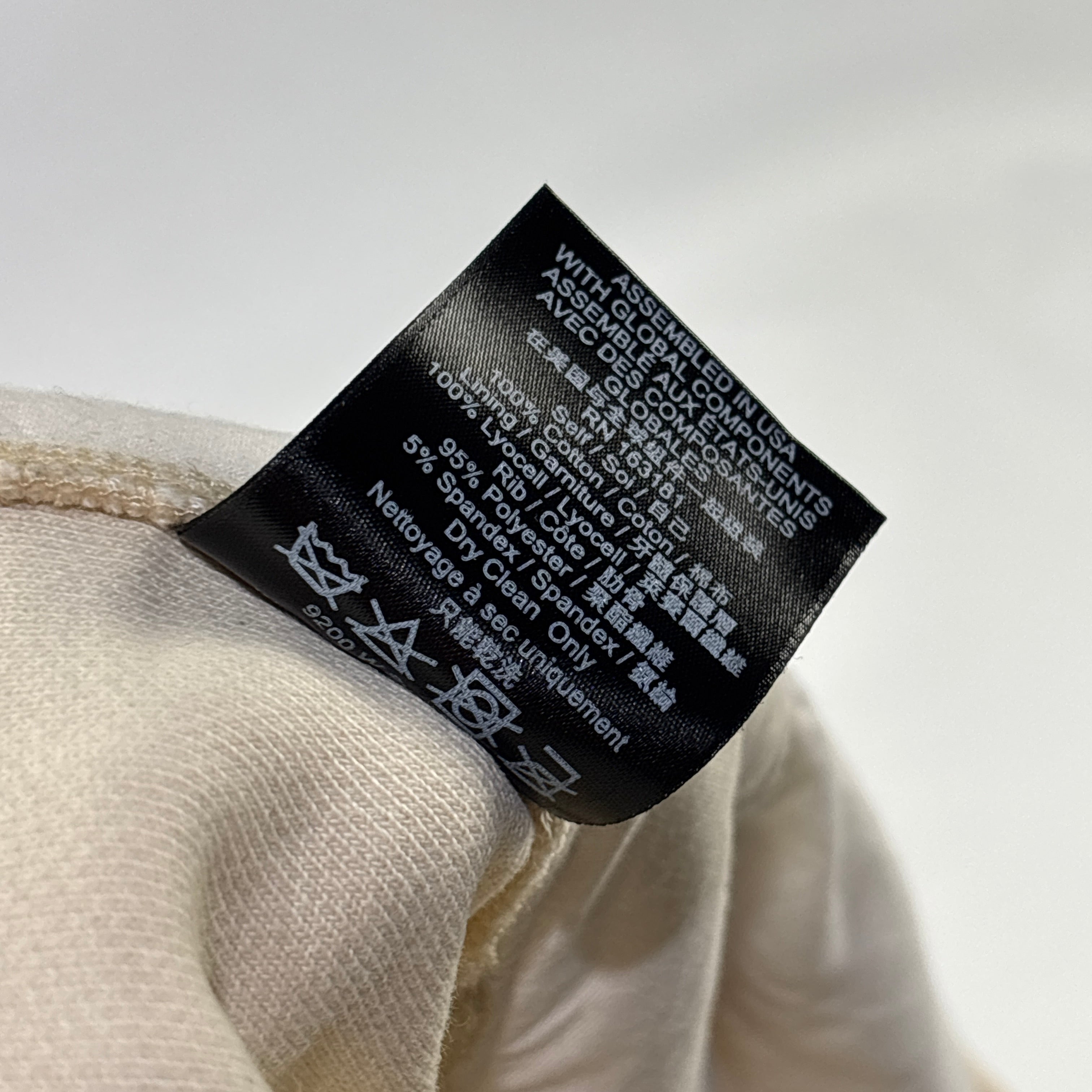 Rhude Quarter Zip Varsity Sweater Cream