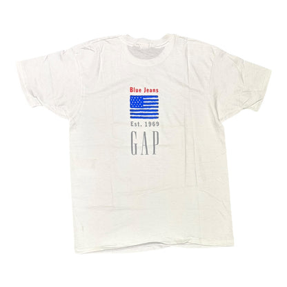 Gap 90's Blue Jeans Promo Tee White