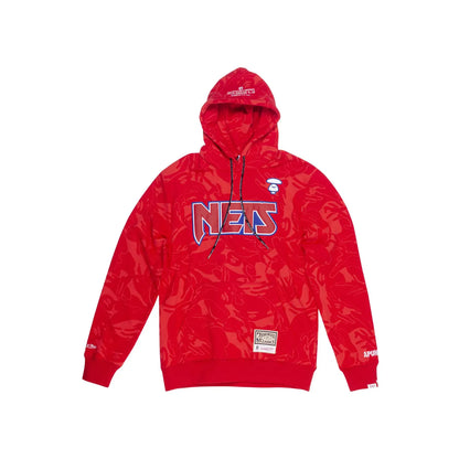 Aape x Mitchell & Ness New Jersey Nets Hoodie Red
