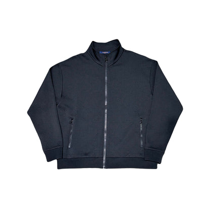 Louis Vuitton Monogram Embossed Jersey Track Jacket Black