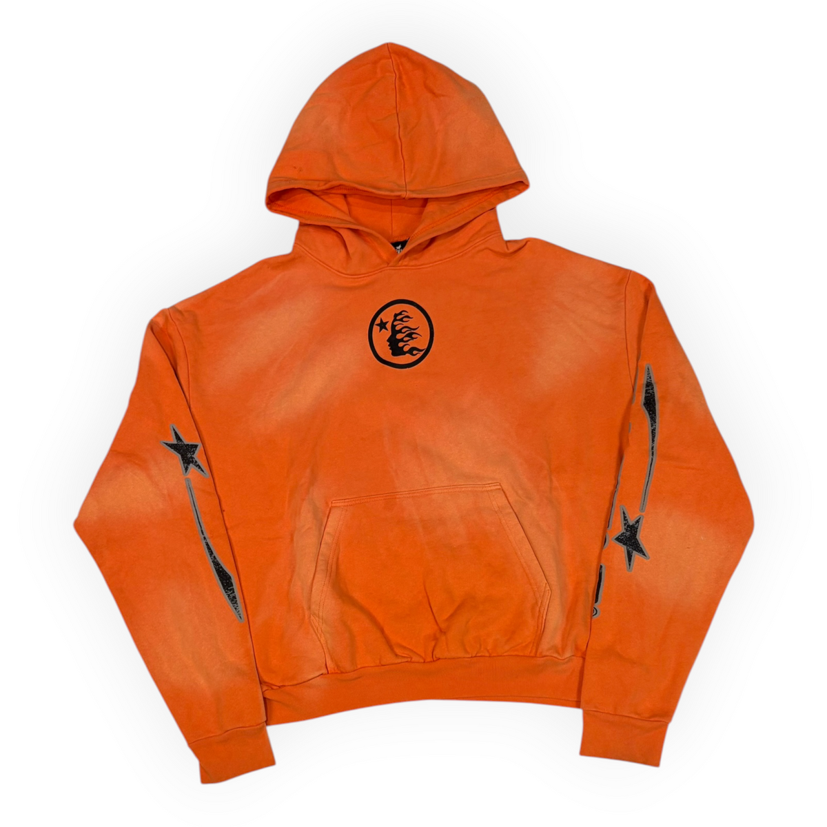 Hellstar Fire Orange Hoodie Orange Dye