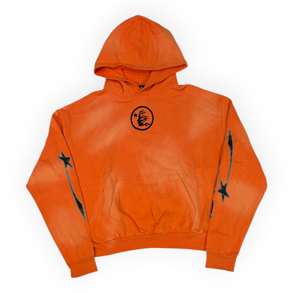 Hellstar Fire Orange Hoodie Orange Dye
