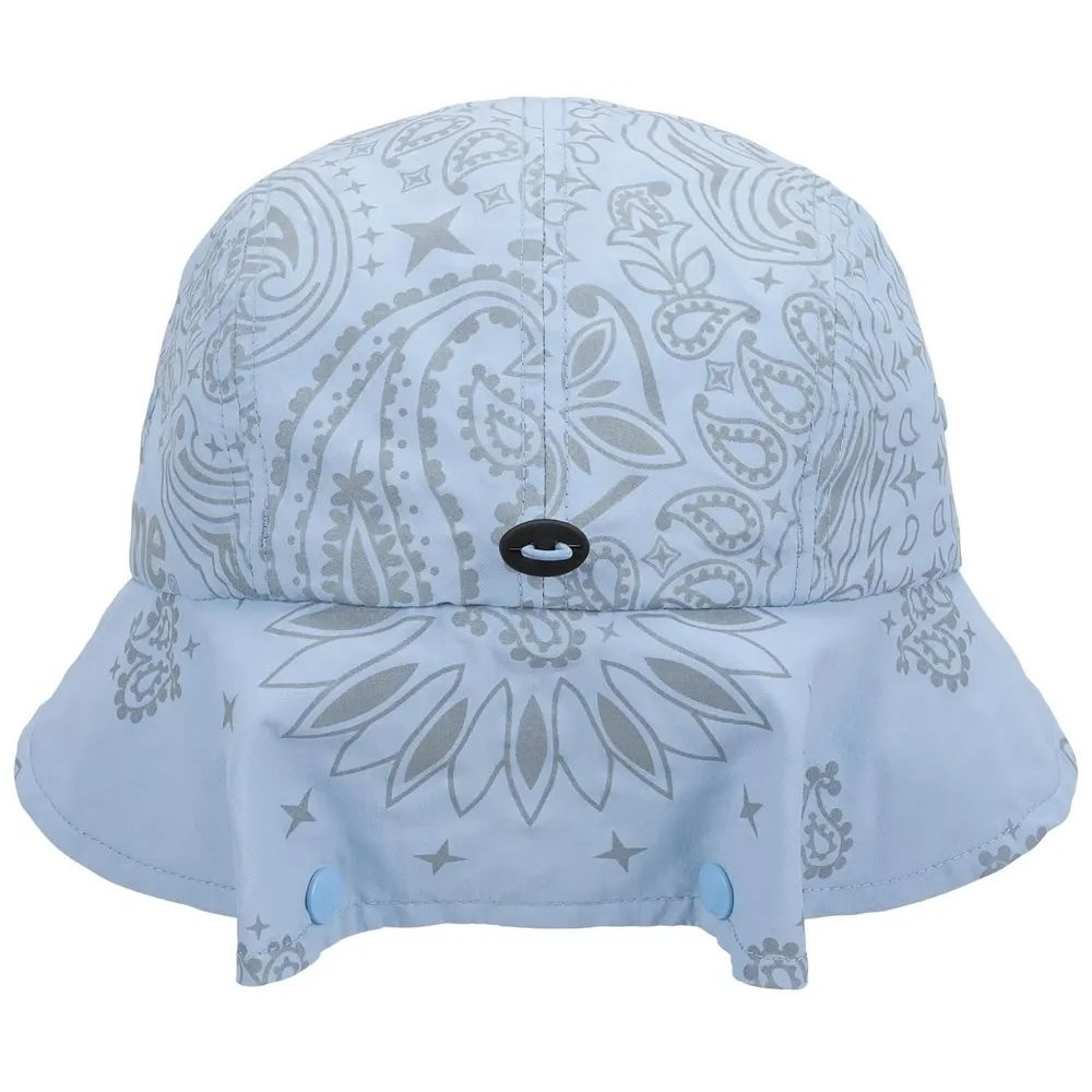 Supreme Reflective Bandana Sunshield Camp Cap Light Blue