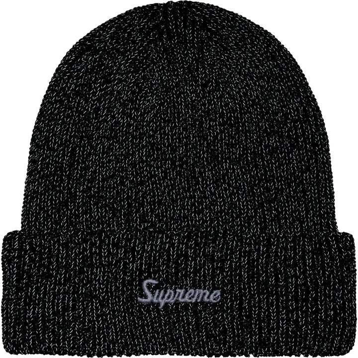 Supreme Loose Gauge Beanie (FW26) Black Reflective