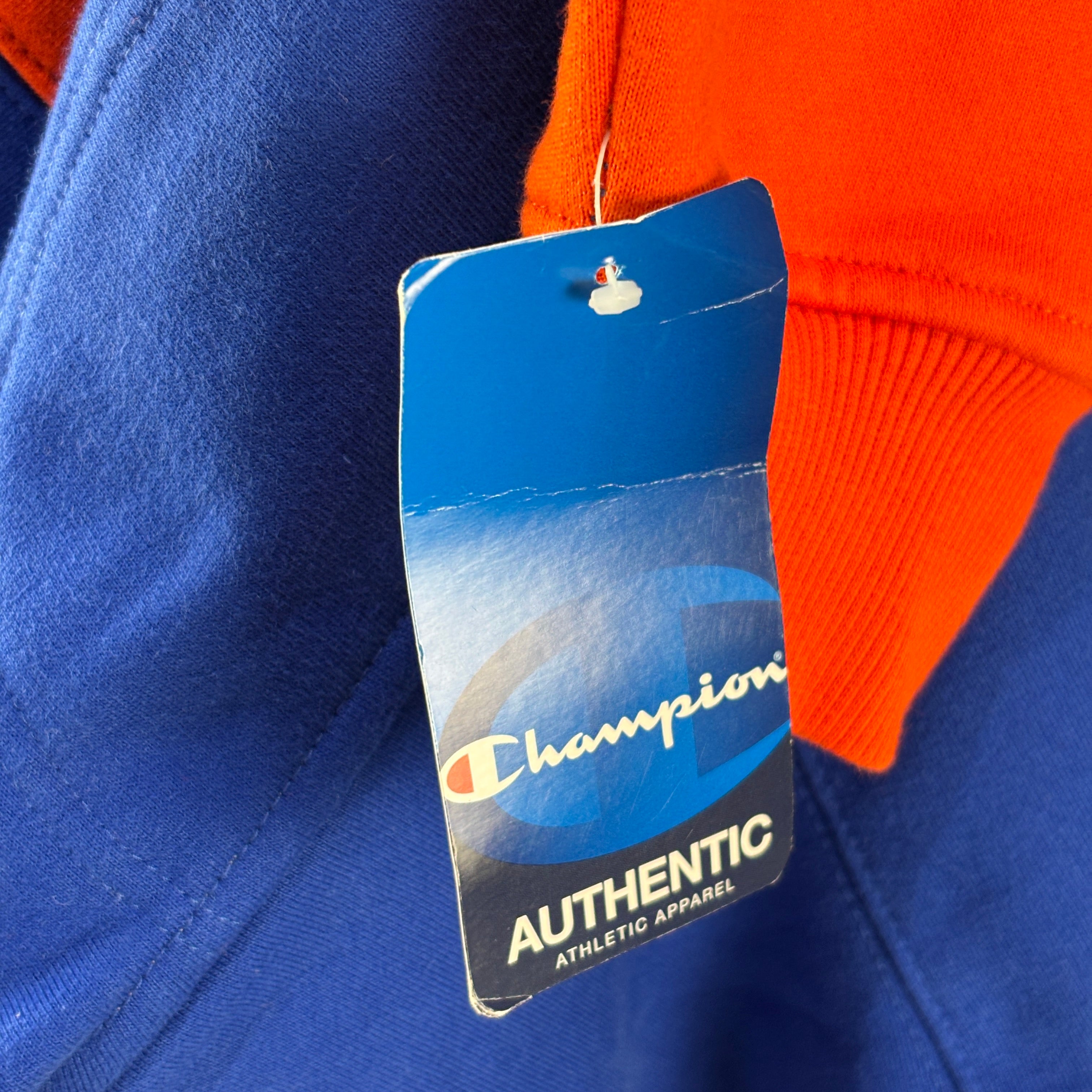 Supreme x Champion Striped Hooded Sweatshirt Blue/Orange