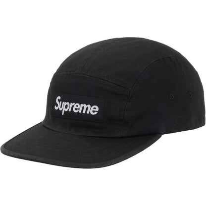 Supreme Washed Chino Twill Camp Cap (FW25) Black