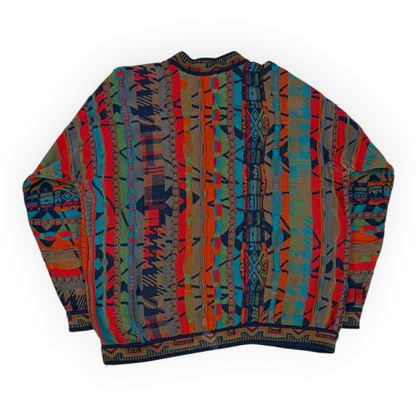 90's Coogi 3D Knit Sweater Multicolor