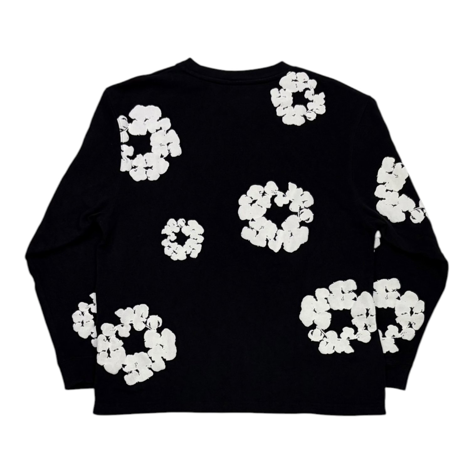 Denim Tears Long Sleeve Cotton Wreath T-shirt Black