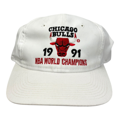 1991 Chicago Bulls World Champs Snapback White