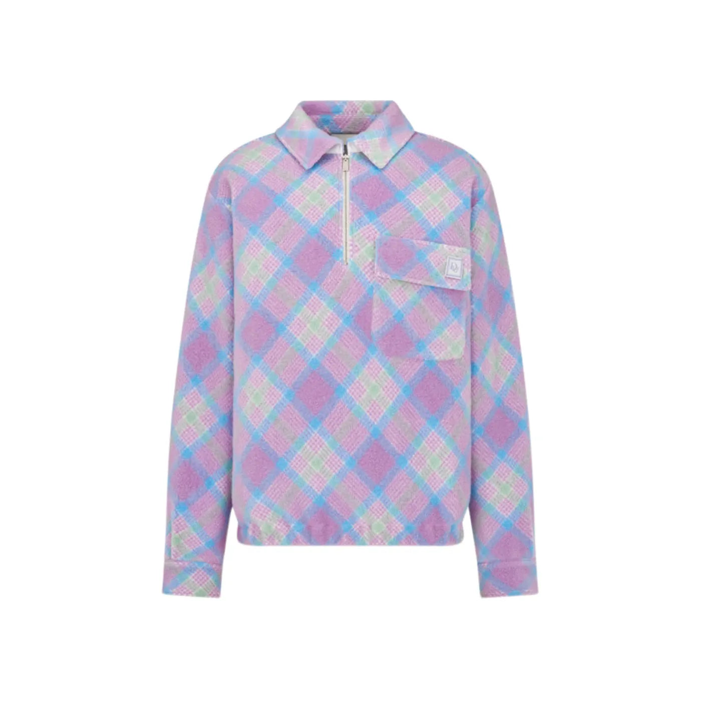 Dior x ERL Tartan Zip Sweatshirt Purple