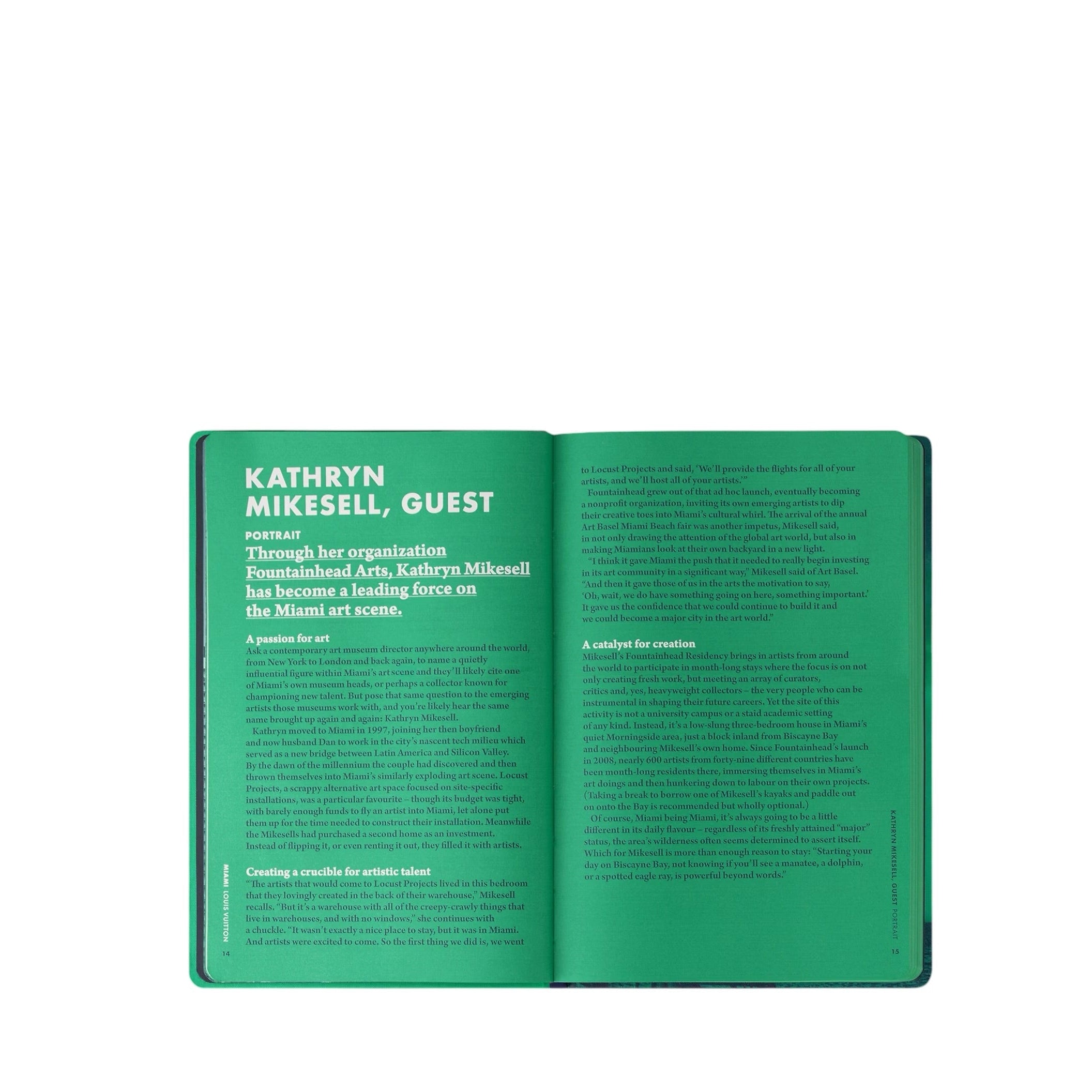 Louis Vuitton MIAMI Green Cloth Cover City Guide Book