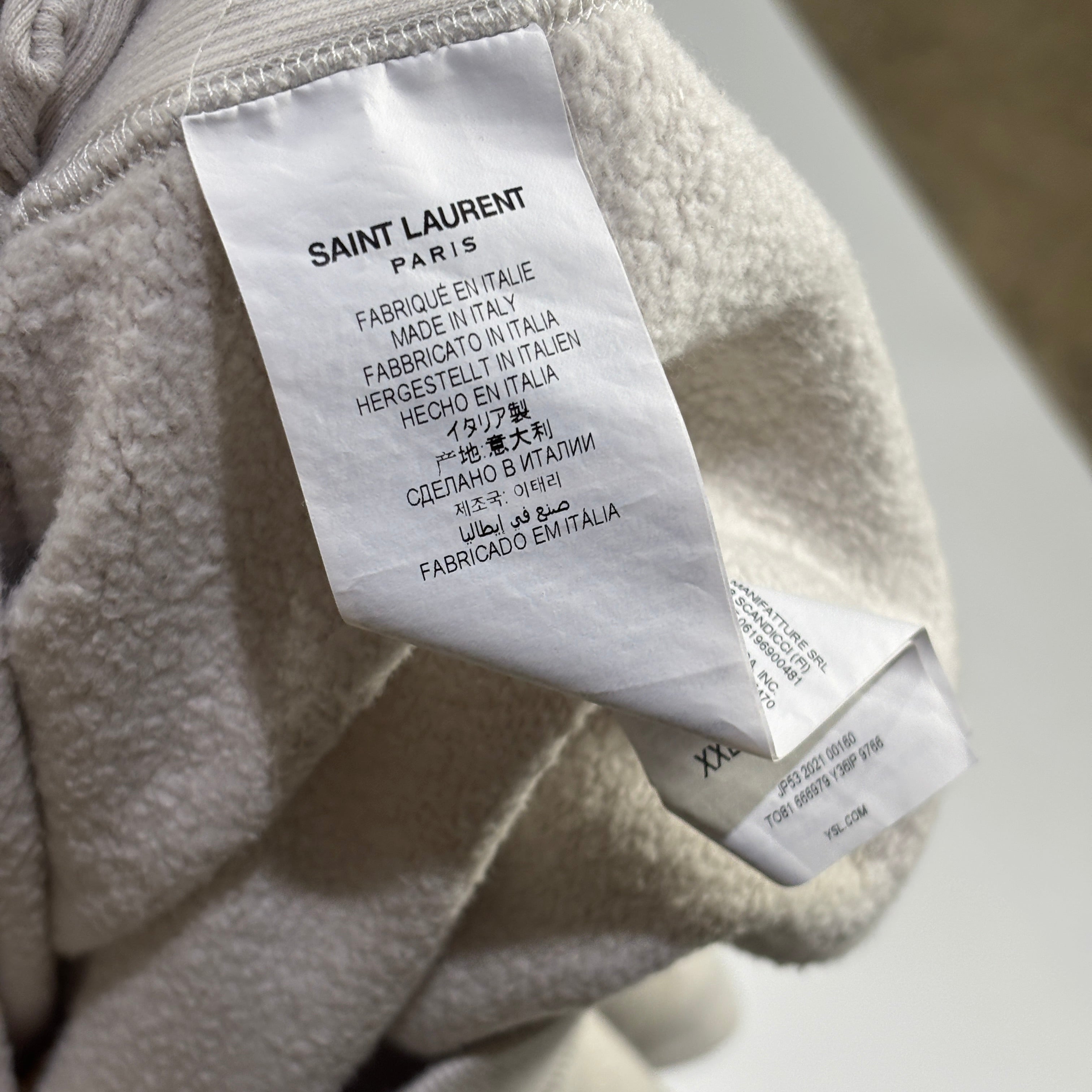 Saint Laurent YSL Print Crewneck Grey