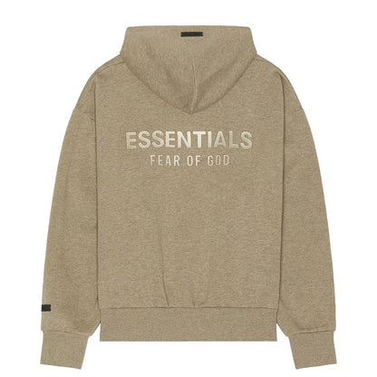 Fear of God Essentials Classic Hood Zip Up Sweatshirt Homestead Heather