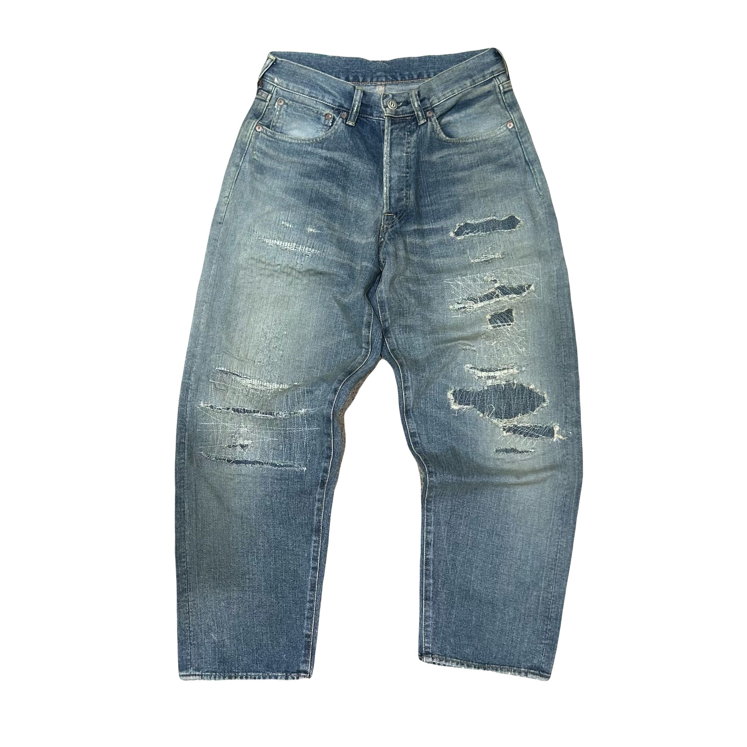 Hidden NY Distressed Denim Jeans Blue