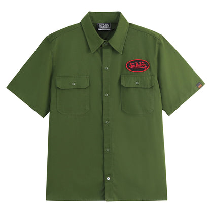 Von Dutch Classic Mechanic Shirt Olive