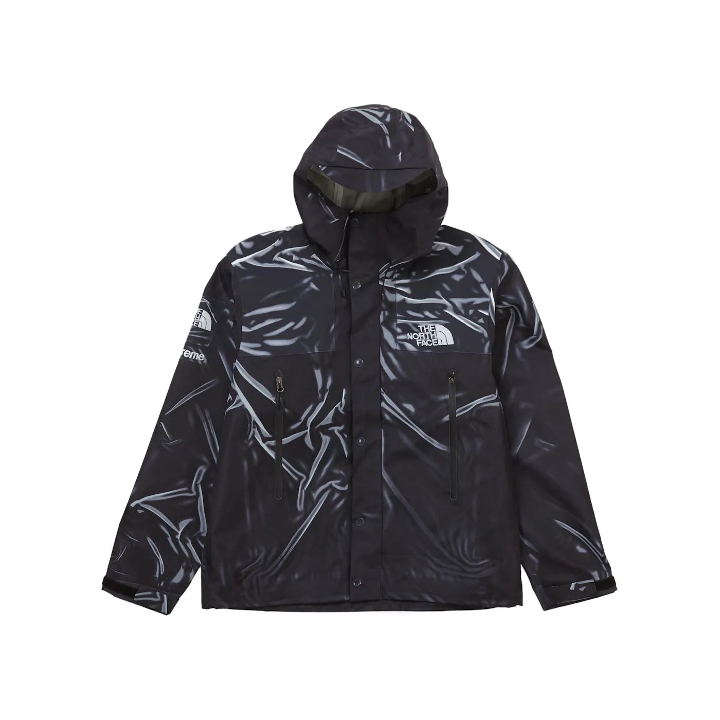 Supreme The North Face Printed Taped Seam Shell Trompe L'oeil Jacket Black