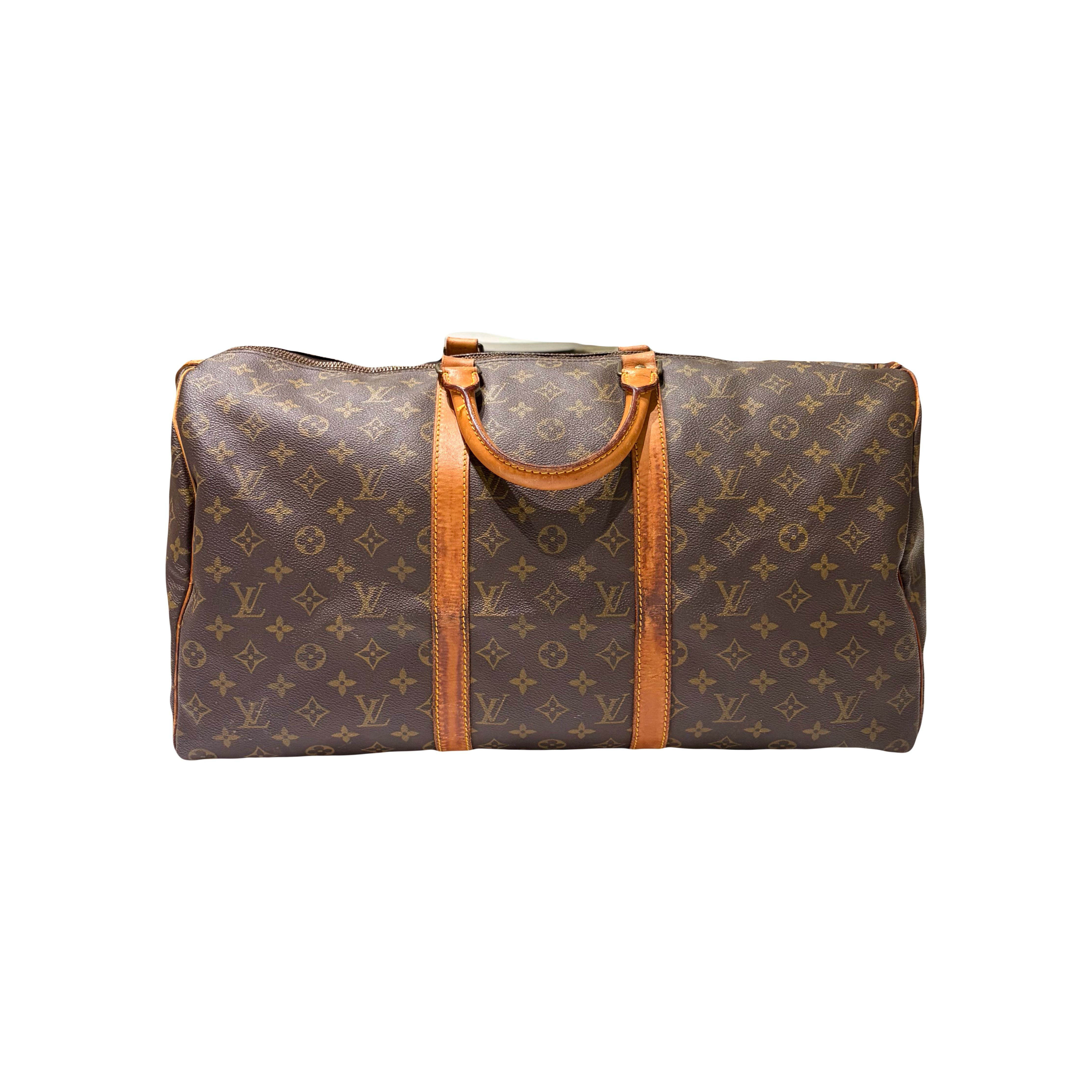 Louis Vuitton Monogram Keepall 50 Brown Vintage