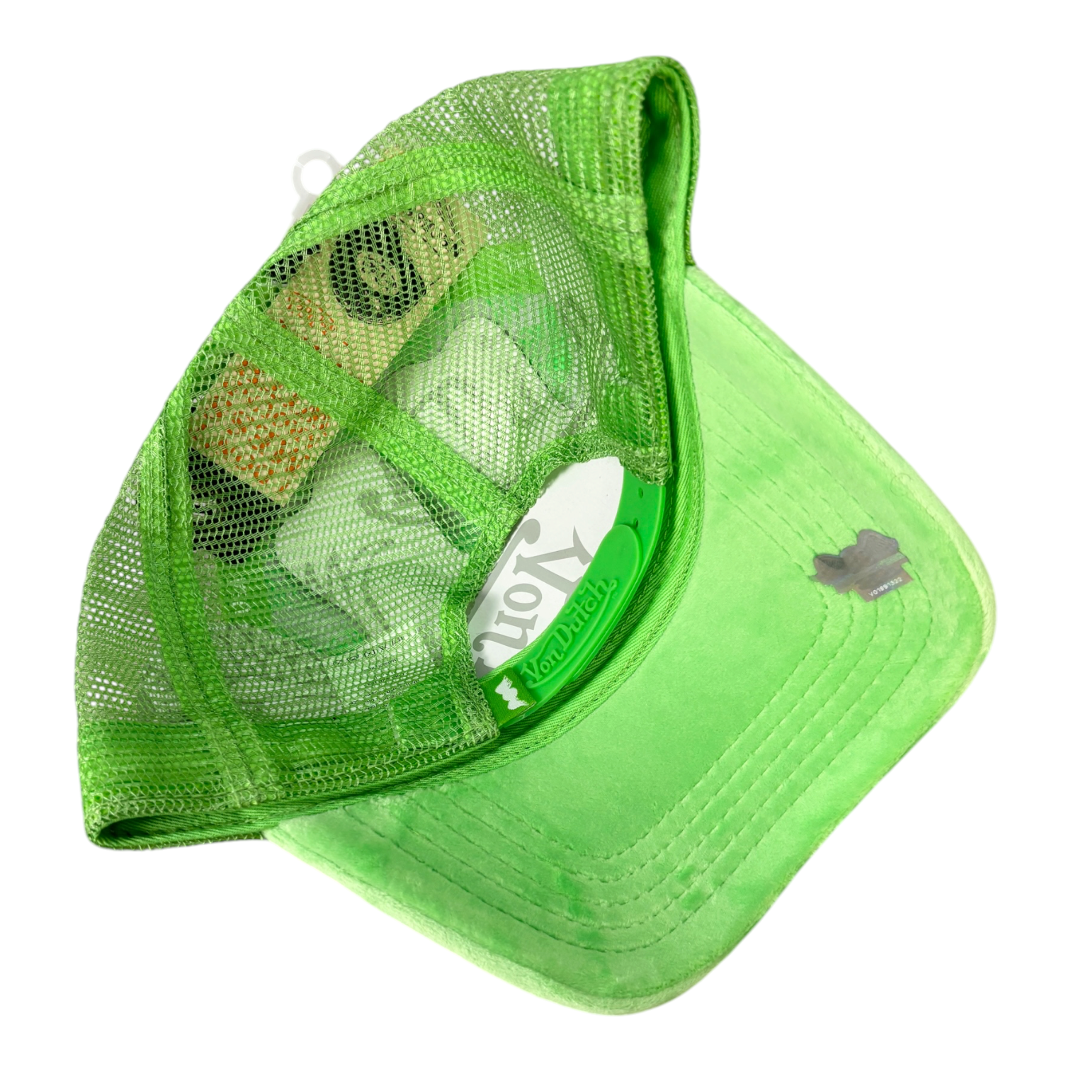 Von Dutch Velvet Trucker Hat Green