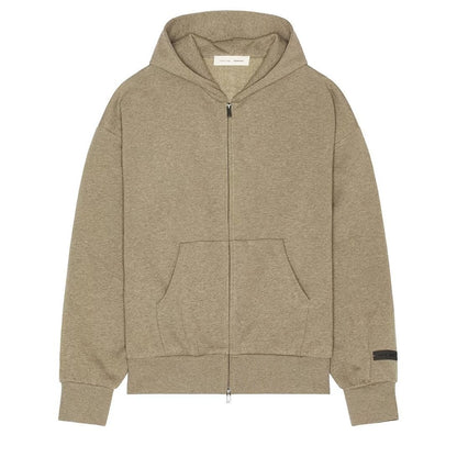 Fear of God Essentials Classic Hood Zip Up Sweatshirt Homestead Heather