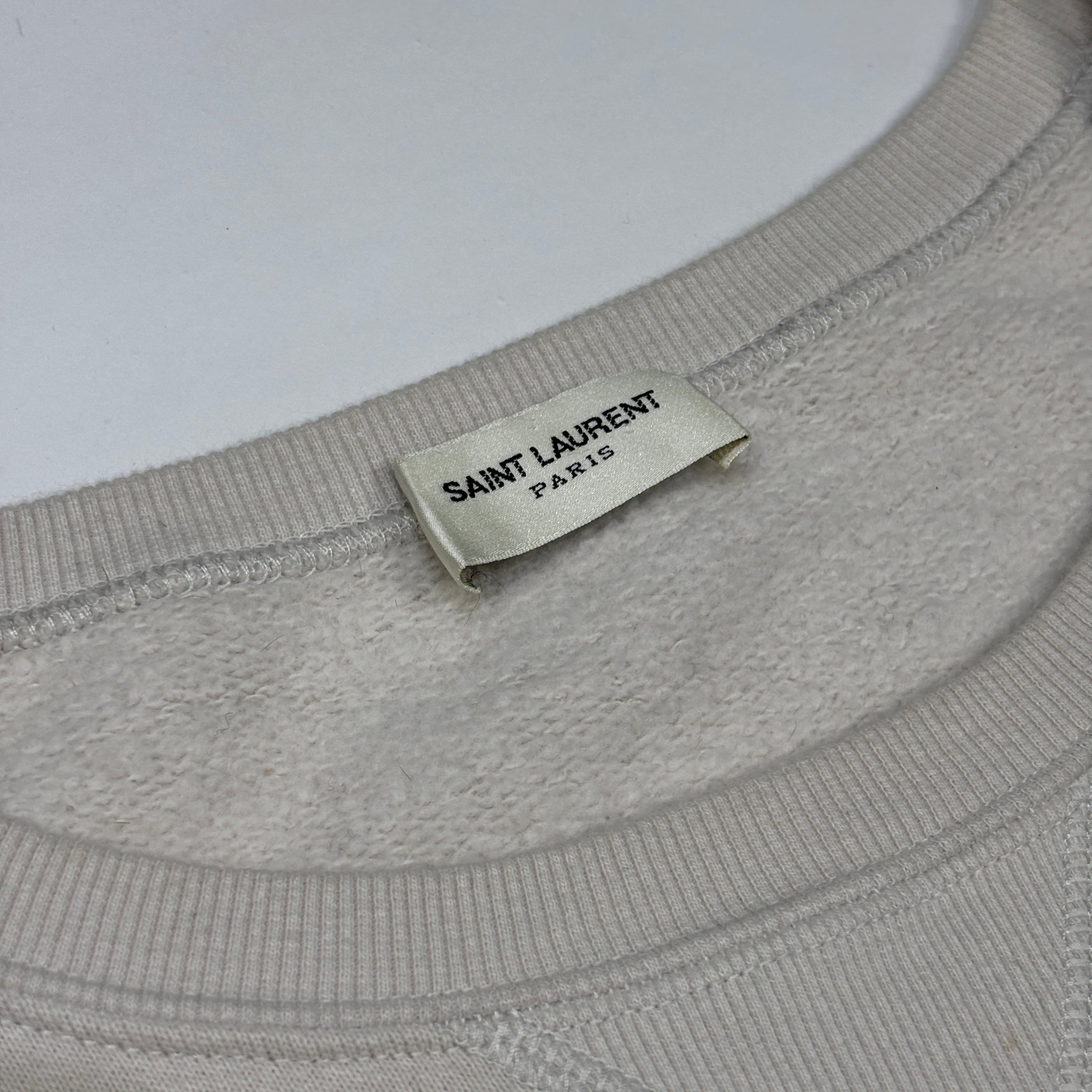 Saint Laurent YSL Print Crewneck Grey