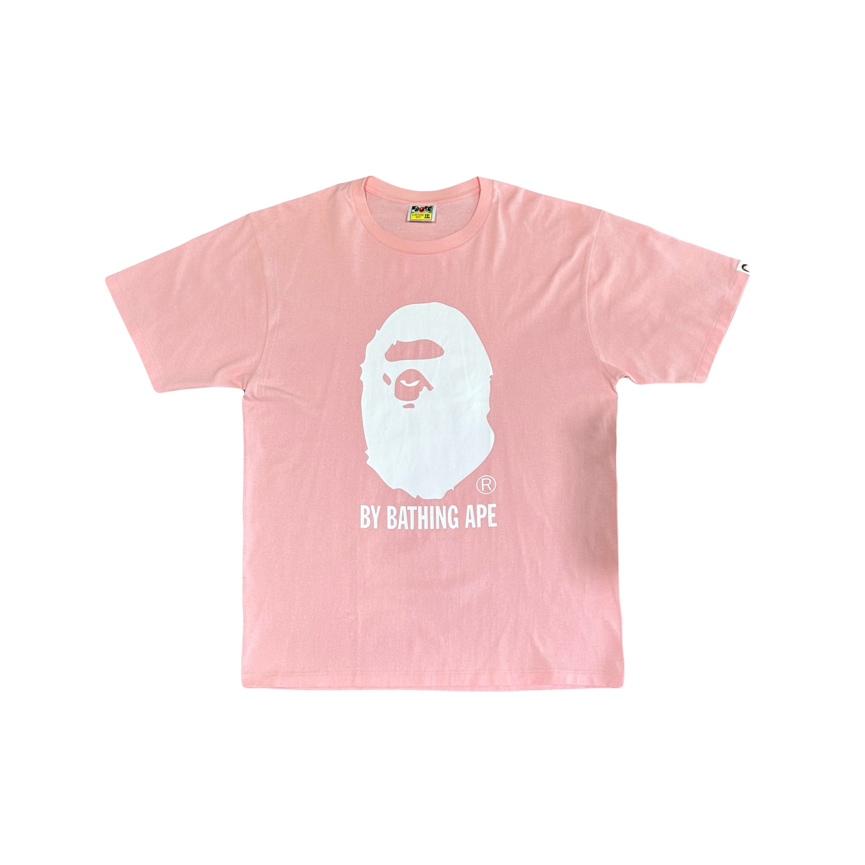 BAPE Bicolor Big Ape Head Tee Pink