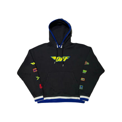 Off-White Multi Patch Hoodie Black