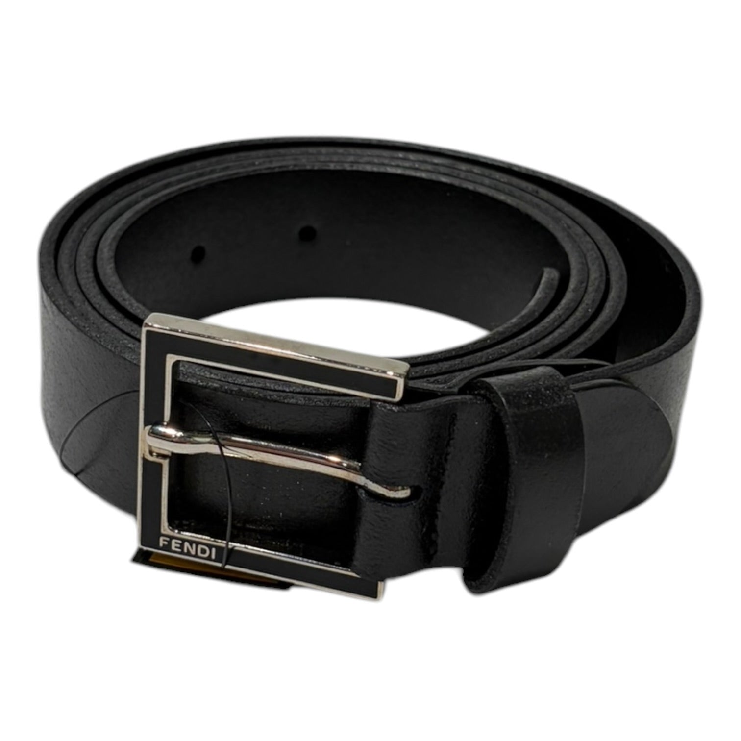 Fendi Black Leather Belt size 110/125